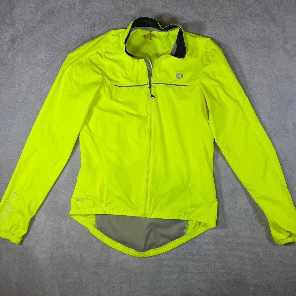 Pearl Izumi Elite Barrier Cycling Jacket Womens Medium Neon Yellow High Vis Wind